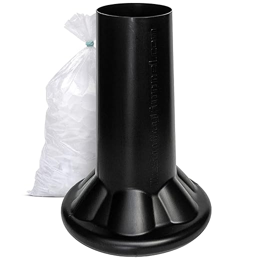 Ice Bag Extra Large Funnel Wide Mouth - Durable HDPE Plastic Funnels, Do-It-Yourself Convenience Store Ice-Bag Filling Solution Stable Ice Bagger Tool, No Spill Big Funnel Wide Mouth and Large Funnels